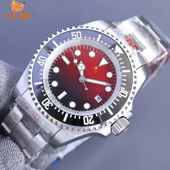 DEEP SEA 44 U1 Factory Ета V12 904L Водоустойчив дизайнерски часовници от най-фина стомана, автоматичен механичен часовник със сапфир светящимся 4