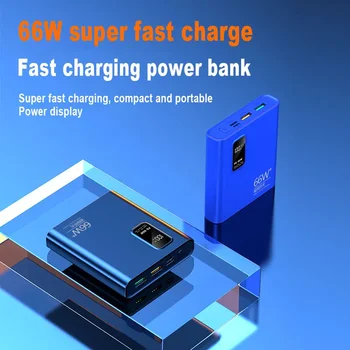 Power Bank 20000 ма, малка и преносима батерия за бърза двустранна зареждане, подходящ за бързо зареждане Xiaomi Samsung iPhone. 4
