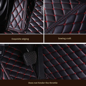 Автомобилни постелки по поръчка за Tesla Model X 5 Seat 2016-2023 година на издаване Автомобилни Аксесоари, Детайли на интериора Изкуствена кожа 4