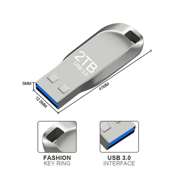 Високоскоростен USB 3.0 2 TB Метален Флаш-Диск 1 TB Черно Cle Usb Флаш Памети 512 GB Пръчка Портативни SSD Usb Устройство Безплатна Доставка 4