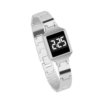 Гладка луксозни мъжки часовник от сплав с цифрова led спортен wsop гривна, часовник, подарък-часовник за мъже erkek кол saati reloj digital 4