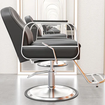 Европейското професионално коса стол от неръждаема стомана, мебели за салон, стол за химическа вълна, Творчески Удобни Професионален Фризьорски стол 4