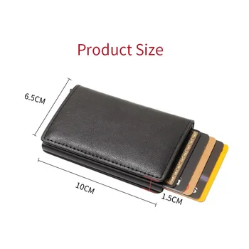Елегантен минималистичен чантата си, държач за кредитни карти, мъжки портмонета, калъф за банкови карти, малък кожен тънък мини чантата Magic Mini 4