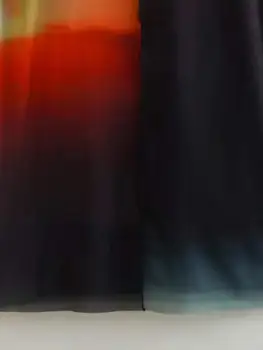 Жена винтажное сетчатое рокля Миди с принтом, изпълнен вратовръзка, Пролет 2023, Дамски панталони, рокли с кръгло деколте и дълъг ръкав, Дамски ежедневни рокли 4