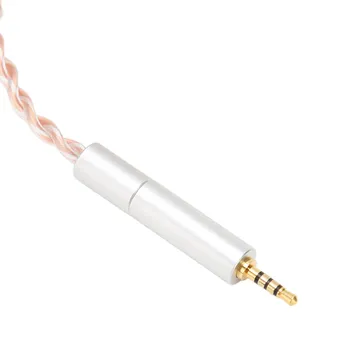 Кабел за обновяване на слушалки Двойна 3,5 мм 2-Жилен кабел Усукана звук Без загуба на Подмяна на кабел за слушалки 3 в 1 за T5P за Z7M2 за Ananda 4