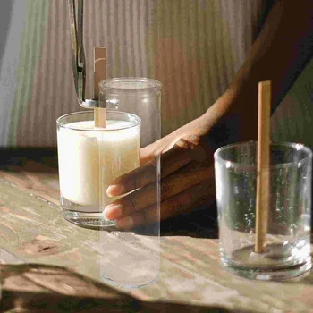 Контейнер за свещи на колумб Стъклен цилиндър Прозрачен държач за пълнене на Притежателя за свещи на колумб 4