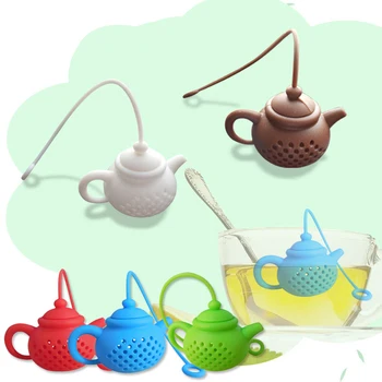 Креативен Цедка за заваряване на чай Силикон Здрав Филтър за листа от чаено пакетче Дифузор Чай и Прибори Аксесоар за Чайника с Кухненски Притурка Teamaker 4