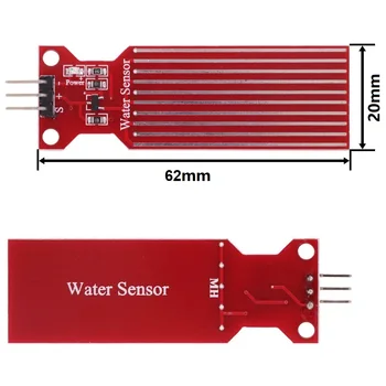 Модул сензор за нивото на дъждовна вода за постоянен ток, 3-5 В Дълбочина на откриване на Дълбочината на повърхността на течността Височина е Съвместим с UNO MEGA 2560 за Arduino 4
