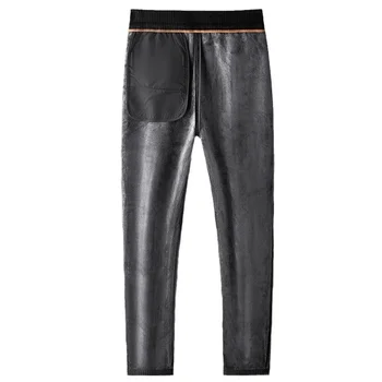 Нови мъжки панталони, зимни Класически вельветовые панталони с руното облицовка, Мъжки Корея есента на работни облекла, луксозни дизайнерски панталон, мъжки 4