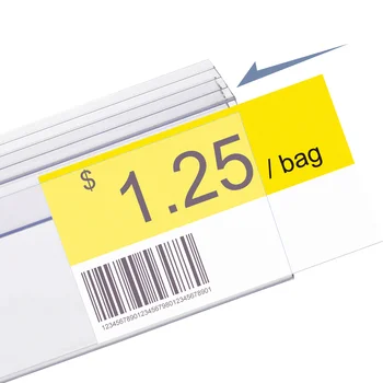 Притежателите променят ценовите етикети Търговски етикети Стъклена дребно полк супермаркет Слот за карти с памет Страничният панел на дисплея, аптеки етикети 4