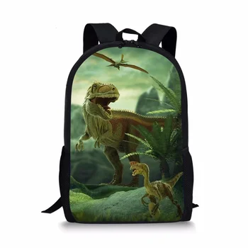 Студентски чанти с принтом През рамо Тийнейджъри Момчета Деца тиранозавър рекс 3D 2021 Детски Училищни чанти Мъжки раница Динозаврите Готина мода 4