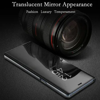 Флип калъф Smart View Mirror За Huawei Y6 2019 Luxury fundas оригиналната Магнитна Y6 Y62019 MRD-LX1F MRD-LX1 Кожен Калъф За телефон 4