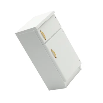 Ярък модел на мини-хладилник Миниатюрни мебели Модел на хладилника Декорация на дома 4