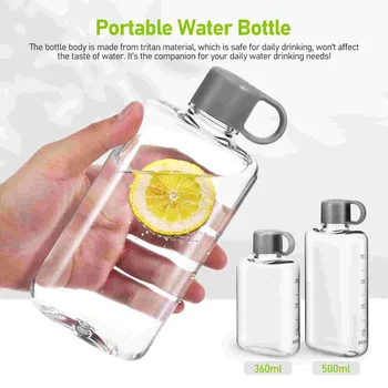 плоска бутилка за вода 2 елемента, пътна бутилка за вода, бутилка с голям капацитет за отдих 4