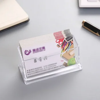 1бр Поставка Акрилна Пластмаса Прозрачна Тенис на Държач за визитки, Държач за визитки Прозрачна Настолна Полк Кутия Дисплей за съхранение 5