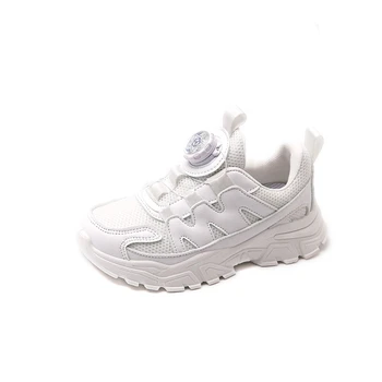 2023 Нови Детски Окото Дишащи Обувки за Малките момичета, на равна подметка, Улични Малки Бели обувки За момичета, Ежедневни обувки 5
