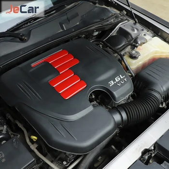 ABS капачка на капака на двигателя на автомобила, декоративна украса, етикети-прозорец винетка за Dodge Charger Challenger 2009 + аксесоари за автомобили 5