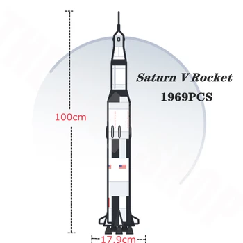 Apollo Saturn V 92176 Строителни Блокове от Серията Space Rocket Idea Тухли Забавни Играчки За Деца, Подаръци За Рожден Ден и Коледа 5