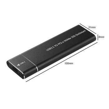 M. 2 Адаптер корпуса Nvme SSD 10 Gbit/с USB C 3.1 Gen2 Nvme Case Външен корпус Nvme Reader Nvme Case 5