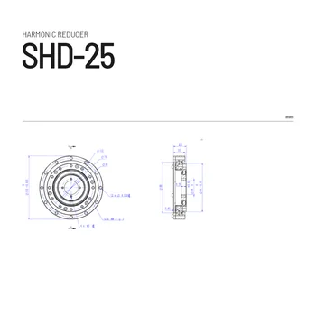 SHD-25 Точност Роботизирана редуктор с гармоническим задвижване Хоризонтален монтаж на Редуктор на Крайното брой 30/50/80/100/120 5