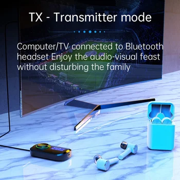 Автомобилен LCD Дисплей Bluetooth 5.0 Аудио Предавател, Приемник, AUX Стерео MP3-Плейър Handfrees Безжичен Адаптер За Разговори 5
