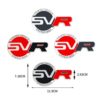 Автомобилен Стайлинг 3D Метална Емблема с буквата SVR, Етикет в предната решетка, Иконата За аксесоари Range Rover Velar Sport, Discovery 5