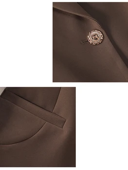 Блейзери за жени, палта, Модни и Ежедневни яке и шал яка на една пуговице, Пролет 2024, Нова Елегантна работно облекло, Тънки блейзери, палта 5