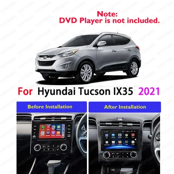 ГОРЕЩА Продажба 10-Инчов Автомобилен Видео Кабел за Hyundai Tucson IX35 2021 + Панел Плеър 2 Din Рамка Таблото Радио Комплект за Закрепване 5