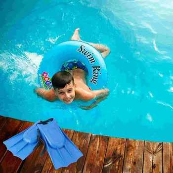 Детски регулируеми плавници, инструменти за обучение на плуване и гмуркане (зелен) 5