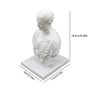 Държач за писалка със статуята на Юлий Цезар Творчески Тенис на писалка притежател Декоративен държач за писалка Органайзер Контейнер за моливи за офис бюрото 5