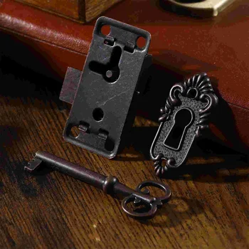 Заключване за кабинет Мебелен катинар и ключ Реколта брави за шкафове с ключове Болт за чекмеджета, Ключалки за шкафове с ключове 5