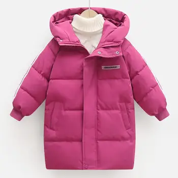 Зимно палто за момичета, ватирани якета с дължина до коляното, от 2 до 10 години, 2023, Зимни парк За момчета, Дебела Топла Горна дреха, Детски Модни Якета 5