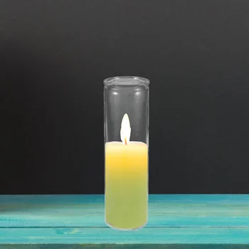 Контейнер за свещи на колумб Стъклен цилиндър Прозрачен държач за пълнене на Притежателя за свещи на колумб 5