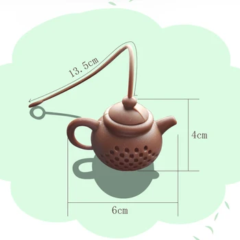 Креативен Цедка за заваряване на чай Силикон Здрав Филтър за листа от чаено пакетче Дифузор Чай и Прибори Аксесоар за Чайника с Кухненски Притурка Teamaker 5