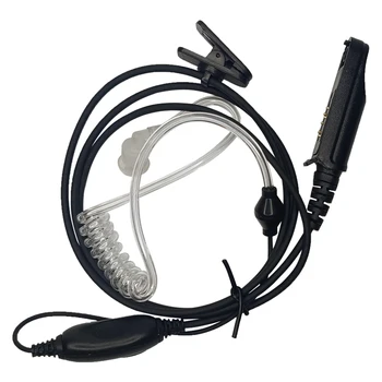 Слушалки, применимая Motorola Interphone GP328/ 340 /PRO5150, Черни слушалки Air Tuber с дълга скоба, Аксесоари за преносими радиостанции 5