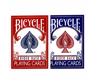 1 БР. Сини/червени оригинални покер обикновени карти за игра Rider Back Стандартни тестета
