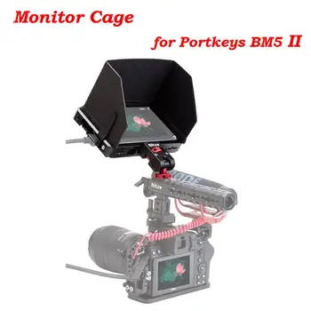Клетка за монитор NITZE за портключей BM5 II с сенника за закрепване на екрана на монитора, Кабелна скоба, Защитна клетка