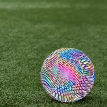 Футболна топка от изкуствена кожа с светящимся покритие за нощни футболни мачове, тренировъчен футболна топка, Футболни спортни и футболни топки, Шестоъгълни воден дропфутбол